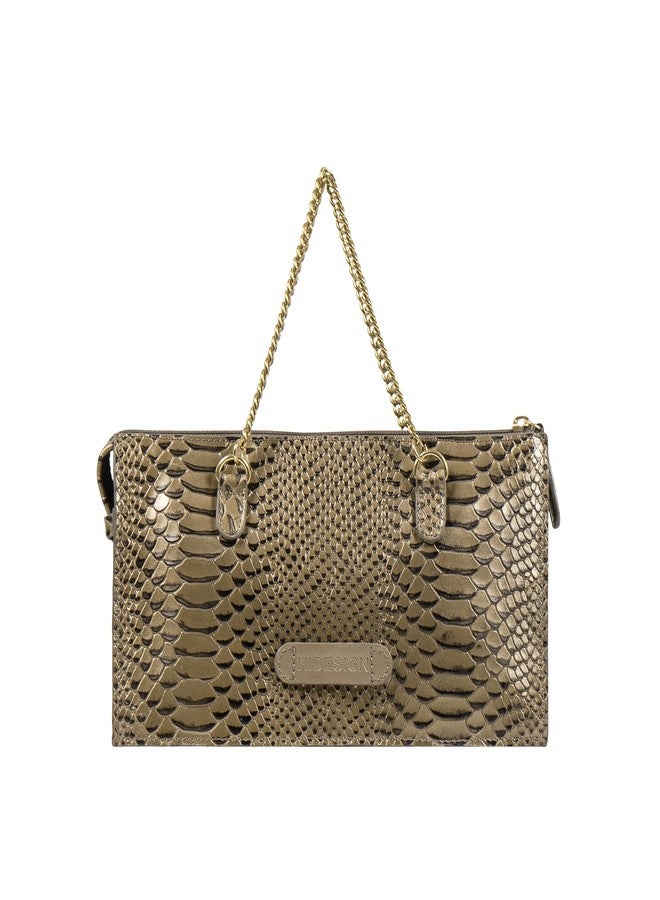 Hidesign Womens Leather Clutch- Metallic - Image 3